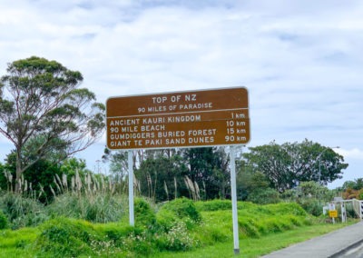 Kaitaia - Top of NZ Gateway Road Sign