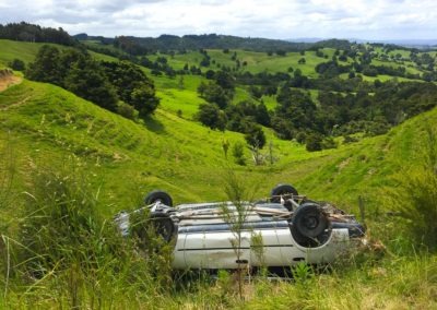 Waipu caves road car